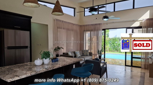 thumbnail for S O L D - SOSUA: 2-BEDROOM VILLA WITH HIGH CEILING LIVING ROOM FOR COOLING AND LOTS OF LIGHT
