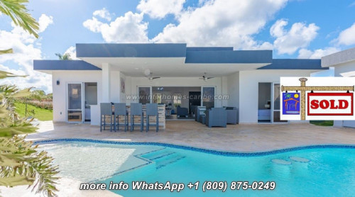 thumbnail for S O L D - SOSUA: STUNNING MODERN 2-BEDROOM VILLA WITH HUGE OUTDOOR TERRACE